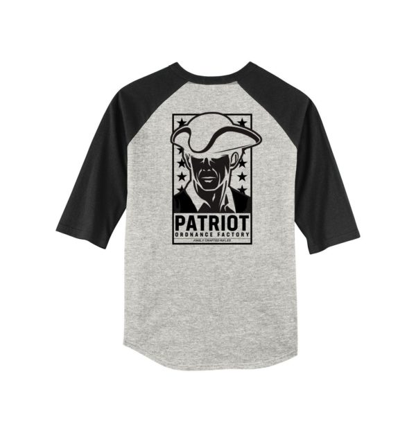Youth POF-USA Minuteman Logo Baseball style T-Shirt