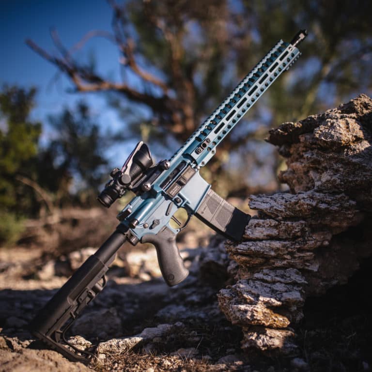 16" 5.56 NATO Blue Titanium Wonder Rifle